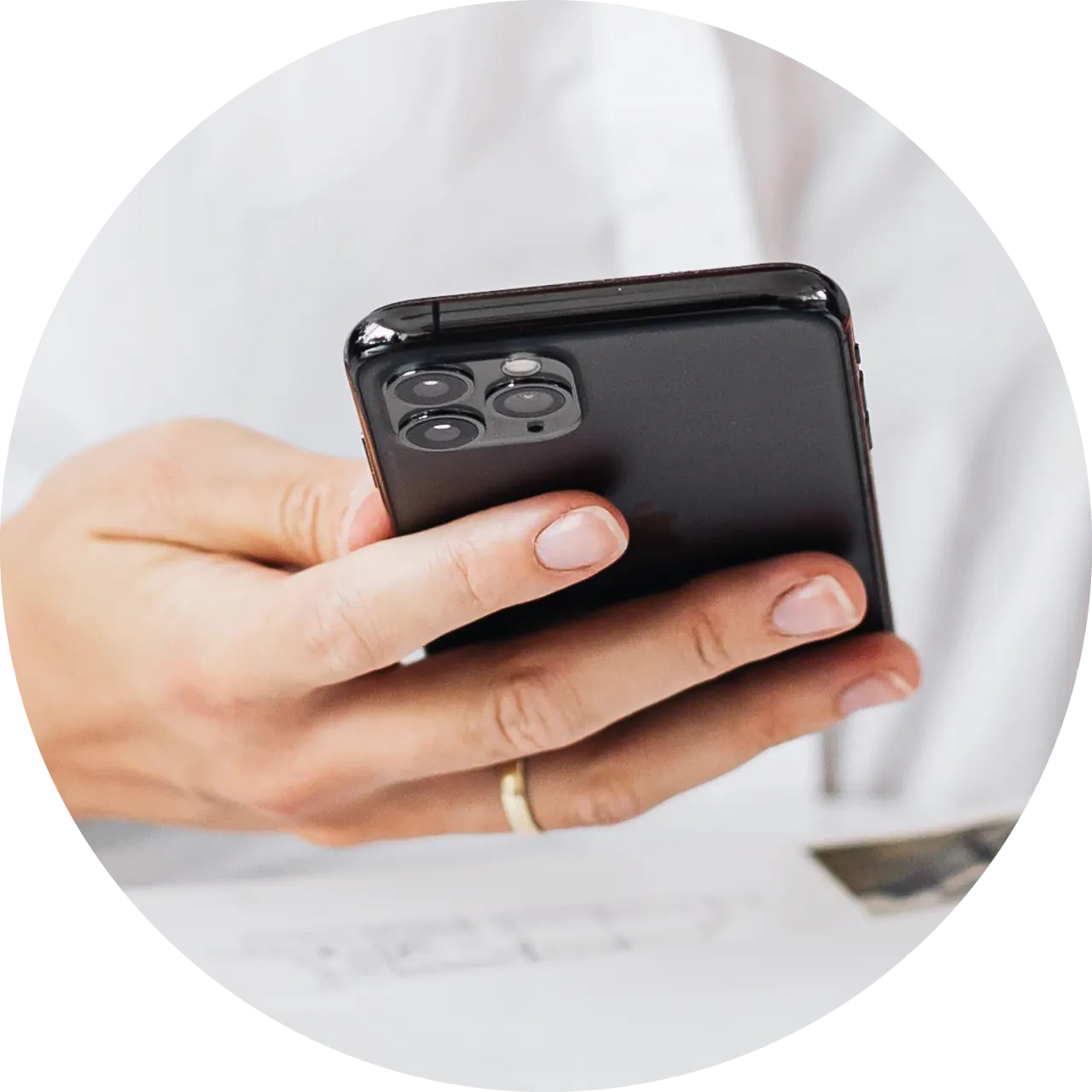 mobile in hand