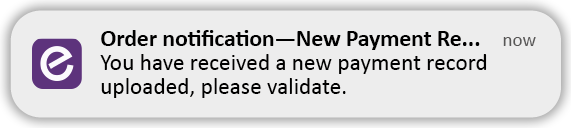 Order Notification