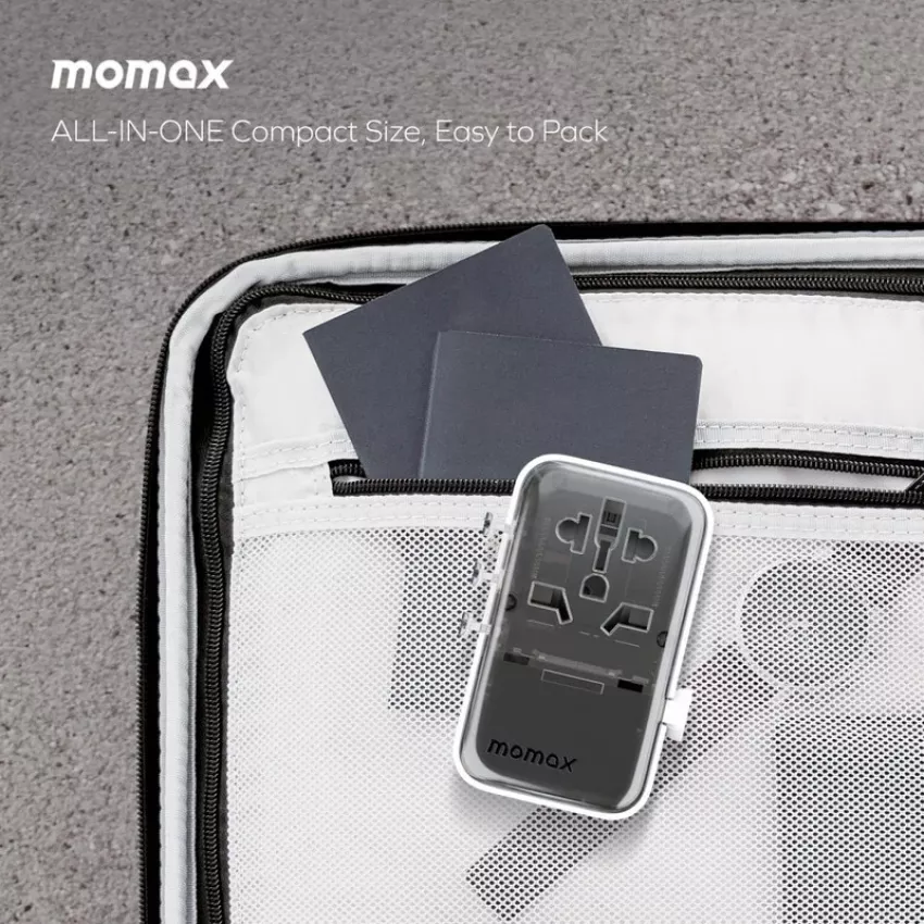 Momax 1-World+ Flow 35W 伸缩充電線旅行插座(70厘米) UA21 - 90s